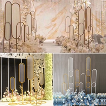 Wedding props New Three life three road lead wedding stage background screen ornaments iron geometry Chinese Road introduction