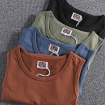Day series Fucins Amei click Tampon Pure Cotton Sleeveless Kshoulder T-shirt Vest Mens Pure Color 100 Hitch Sports Casual Youth