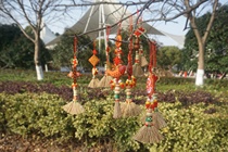 Sorghum seedlings mini brooms straw woven baby evil pressure baby broom bedside broom small pendant