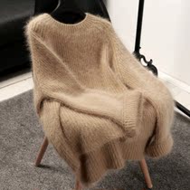 Pullover mohair warm knitted jacket women tide autumn and winter New Korean loose thick mink sweater women