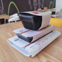 Taiwan Ziwei lunch box set packing box Takeaway box logo seal fast food box Paper package box Waist seal label customization