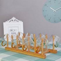 Cup holder bamboo pan rack creative small Cup hanger storage rack household storage rack household tea cake rack
