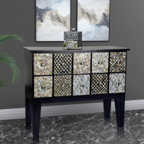 Imported shell entrance cabinet Nordic light luxury wind into the home foyer cabinet Modern simple American drawer storage dining side cabinet