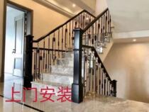 Golden hoop stick light luxury stair handrail guardrail modern simple railing aluminum art indoor home new Chinese Villa column