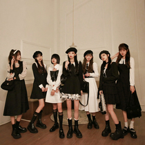 Matsumoto mourning the top floor romance series small black dress women waist thin 2021 early Autumn New temperament dress