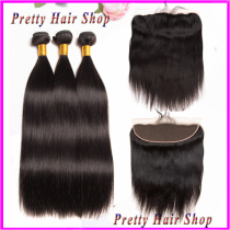10A ear to ear 13*4 lace frontal closure Peruvian human hair