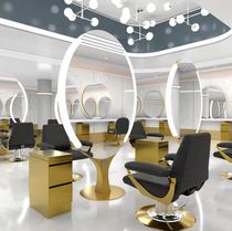 New hair salon mirror net red barber shop Hair salon special floor-to-ceiling mirror hot dyeing area Mirror double-sided with lights high-grade