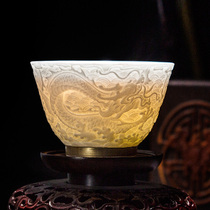 Jingdezhen high-end master cup single cup teacup ceramic Kung Fu tea set Jianzhan white porcelain cup large individual cup Zodiac cup