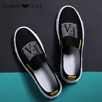 Liden armani trendy shoes summer 2021 new canvas shoes mens pedal breathable Korean shoes mens board shoes