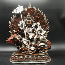 Tibetan Buddhism Nepal copper gilded Buddha treasure King Buddha a foot