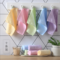 10 bamboo brocade bamboo pulp fiber small square towel childrens face washing small towel household rectangular square face wiping water absorption