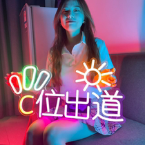 Star Concert led hand to raise cards to support the luminous Net red pick-up fan birthday booth proposal light card customization