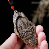 Agarwood zodiac mens pendant womens gift pendant car key void rabbit talisman amulet couple necklace