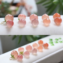 Nanhong peach pendant gradient natural peach jade pendant girl Peach necklace bracelet