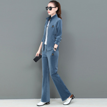 Small Sub Casual Sports Suit Women 2023 New Spring Autumn Mom Fashion Foreign Air Brands Broadlegged Pants Three Sets