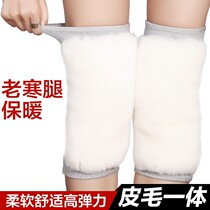 Wool kneepad fur cold male Winter plus velvet middle-aged and elderly knee warm lao han tui Ms.