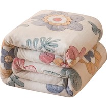 Thickened coral velvet blanket quilt flannel blanket winter bed dormitory student single sheet nap blanket