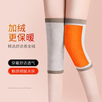 Autumn cashmere knee pads warm old cold legs men's and women's paint joints plus velvet padded leg pads for the elderly cold protection artifact