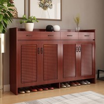 Thin locker entrance cabinet Simple modern solid wood color locker Small apartment multi-function shoe rack large-capacity shoe cabinet