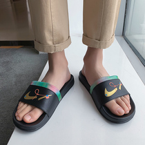 Slippers mens summer non-slip outdoor wear sports ins trend mens AJ word trawling red all-match beach shoes