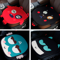 Car cushion goddess cute monolithic linen rear seat three-piece four seasons universal summer cool pad cartoon