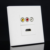 Type 86 two-digit HDMI audio solder-Free Socket panel HDMI in-line welding-free Red yellow and white AV audio and video