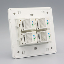 Type 86 four-port telephone panel four-port RJ11 voice panel four-digit telephone socket panel CAT3 telephone