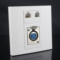 Type 86 female Kanon welding Internet telephone socket RJ45 network cable RJ11 voice information wall panel