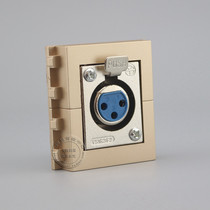 128 type champagne female cannon module large three-core microphone module cannon module can be equipped with ground plug and panel