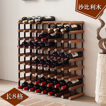 Sabili Wood 0 8 m wine rack wooden display cabinet light luxury household commercial landing red wine shelf display rack