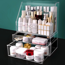 Bedroom cosmetics storage box dustproof household large capacity acrylic dresser Skin care finishing desktop shelf