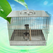 Stainless steel bird cage bath cage square cage Parrot starling wren and other birds with a bath cage