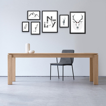 Nordic solid wood minimalist desk long table designer original wood color table simple modern negotiation table desk desk