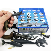 Small mini childrens baby cognitive underwater world simulation small fish Marine animal life model toy set