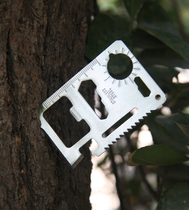 Outdoor multi-function stainless steel knife rejection card outdoor life-saving tool multi-function knife card