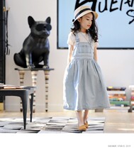 Bar Bala Girl 2022 Spring Summer New trendy CUHK Mother-daughter Women Dress Korean Version Short Sleeve Braces dress Two sets