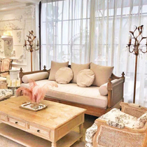American countryside retro made of old vines sofa French style trio cloth art European-style adult oak vines solid wood furniture