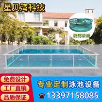 New large tempered glass mother and baby shop baby swimming pool swimming pool equipment children baby swimming pool commercial