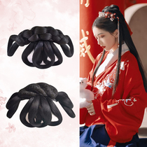  Ancient costume wig Ancient style Hanfu hairstyle Song style Tang style lazy hair bag partial phoenix bun Full hair can be deformed Ming system