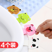 Lifting toilet lid holder cute portable non-dirty hand toilet accessories cover handle toilet flap handle