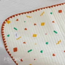 Pokimo Pure Cotton Pet Mat Out of portable Four Seasons Blanket Non-slip Waterproof bib Bear Teddy Nonstick Hair Mat