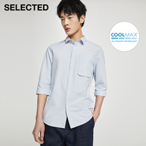SELECED Slade Spring Summer COOLMAX cool feeling 70% sleeves casual shirt male) 421331001
