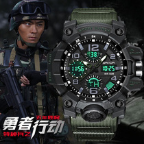 Night Light Watch Mens Special Soldiers Middle School Students Outdoor Sports Trends Mechanical Tactical Tritium Gas Men Electronic Watch Waterproof