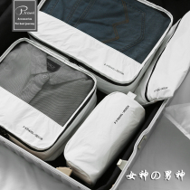 DuPont paper travel storage bag portable waterproof 4-piece set with washing cosmetic bag luggage luggage clothing finishing bag