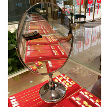 Jewelry gold shop special mirror Counter mirror 3 times higher magnifying glass Makeup mirror Double-sided mirror Desktop cargo mirror