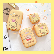 Japan-ROK cute mobile hard drive containing packet data line charger headphone zero money bag cartoon charging treasure anti-fall case