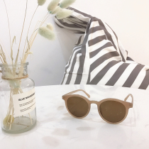 2018 new Korean retro round frame cream mocha brown polarized sunglasses small frame wild net red sunglasses female