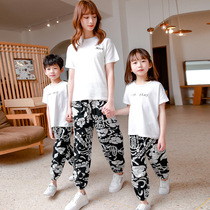 Childrens cotton silk light cage pants female baby male and female child ice silk thin adult summer thin artificial cotton kid anti-mosquito pants long pants