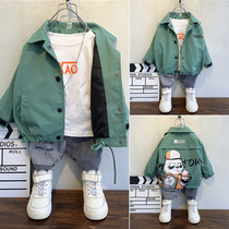 Boys autumn coat New 2021 childrens jacket cardigan baby spring autumn clothes foreign style childrens coat