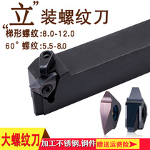 T-type threaded blade CNC lathe cutter head large pitch trapezoidal cemented carbide knife grain wear-resistant machine clip forming 30